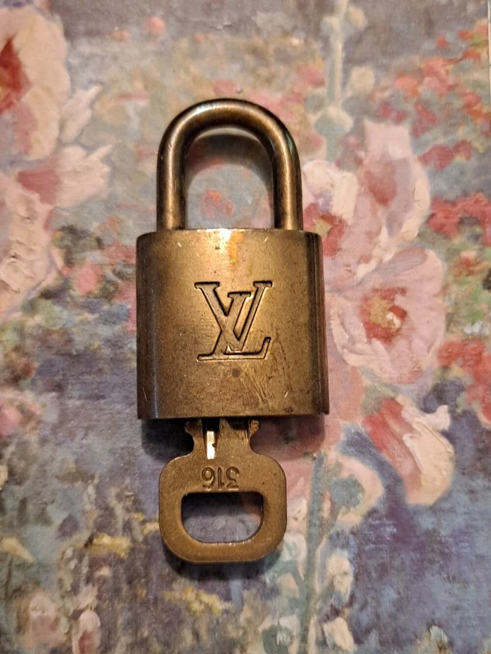 Louis Vuitton Brass Gold-Tone Lock With Key